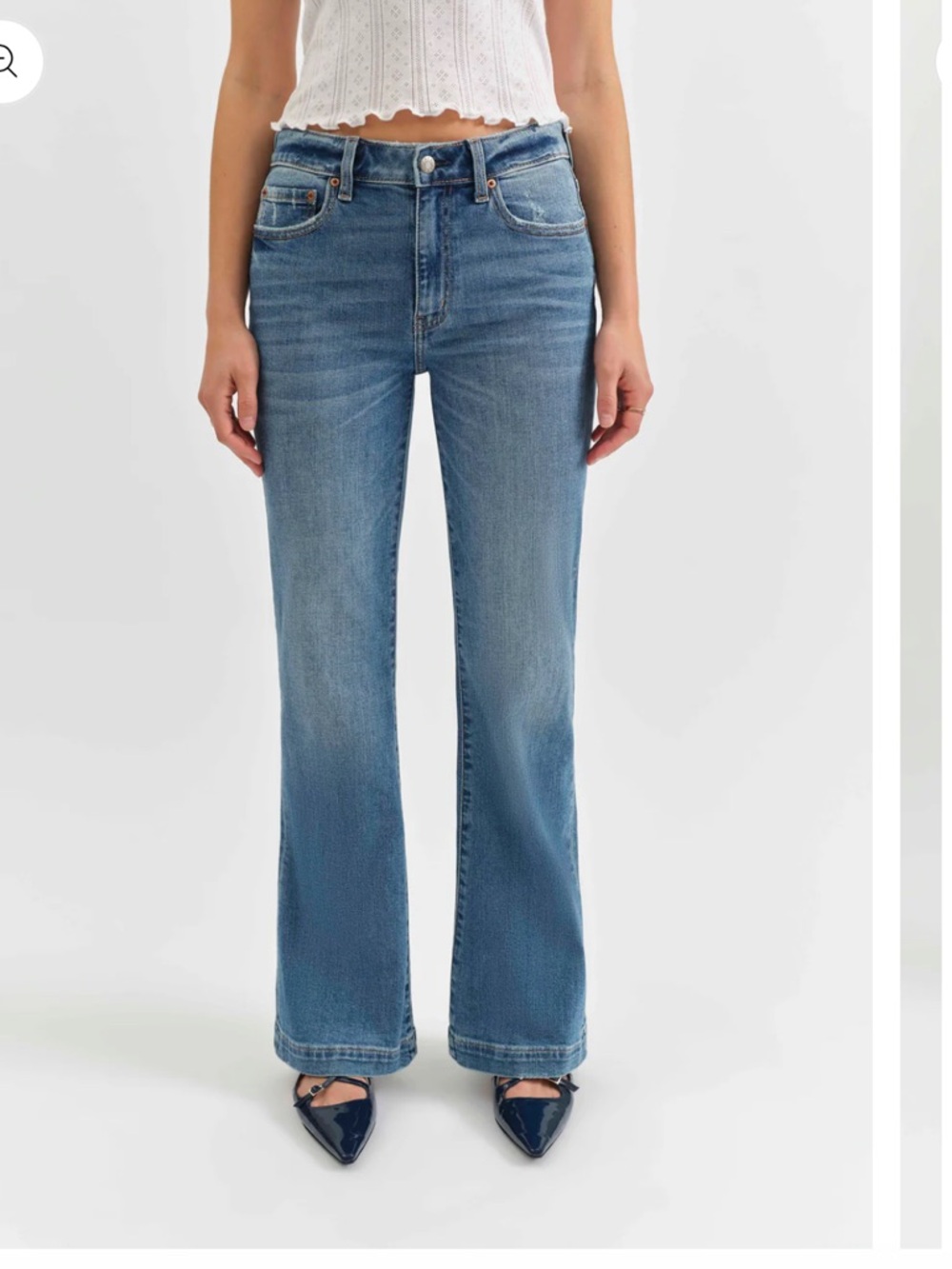 Classic High-Rise Bootcut Jeans — Blue